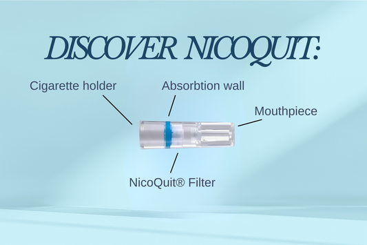 NicoQuit® Filter – Quit stress-free in 2 to 4 weeks | Filters Tar & Nicotine | 14 Pieces