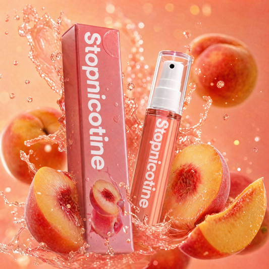 StopNicotine Smile - Fresh breath seconds after smoking | Peach | 10ml & 150+ Sprays